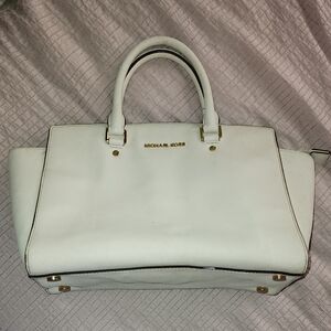 Michael Kors Cream Satchel Bag